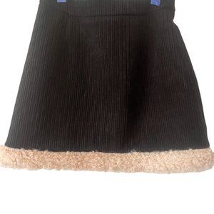 French Corduroy Skirt with Tufts Edge